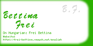 bettina frei business card